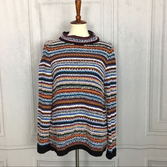 LOFT Sweaters - LOFT multicolor tweed mock neck sweater sz L